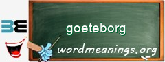 WordMeaning blackboard for goeteborg